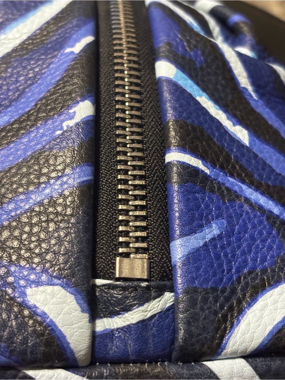 Aimee Kestenberg Blue and Black Zebra Print Leather CrossbodyTamitha - Picture 12 of 16